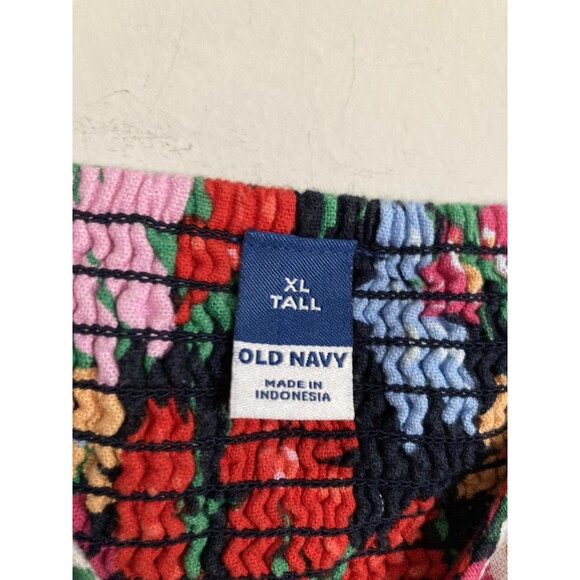 NEW Old Navy Floral Linen Blend Cami Dress XL TALL Short Boho Summer Sleeveless - Picture 4 of 12